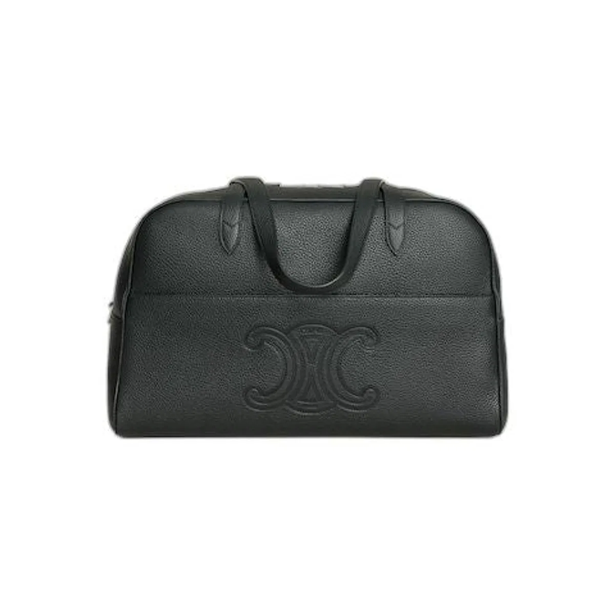 Celine Night Green Leather Duffle Bag