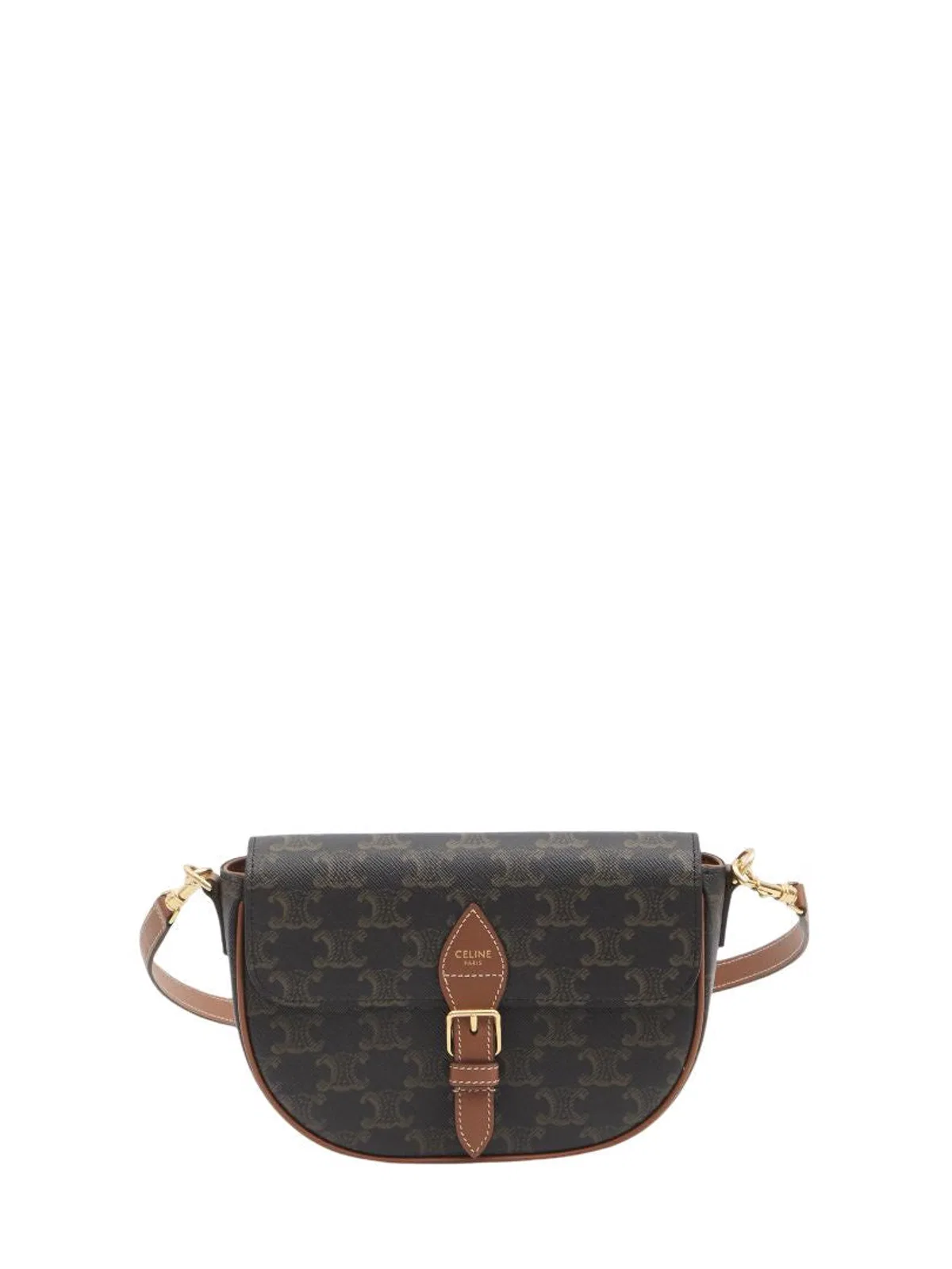 Celine Folco Triomphe Canvas Shoulder Bag