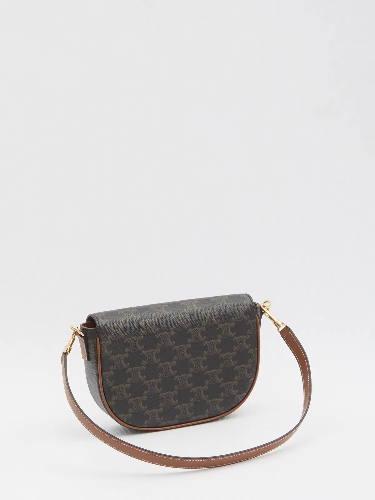Celine Folco Triomphe Canvas Shoulder Bag