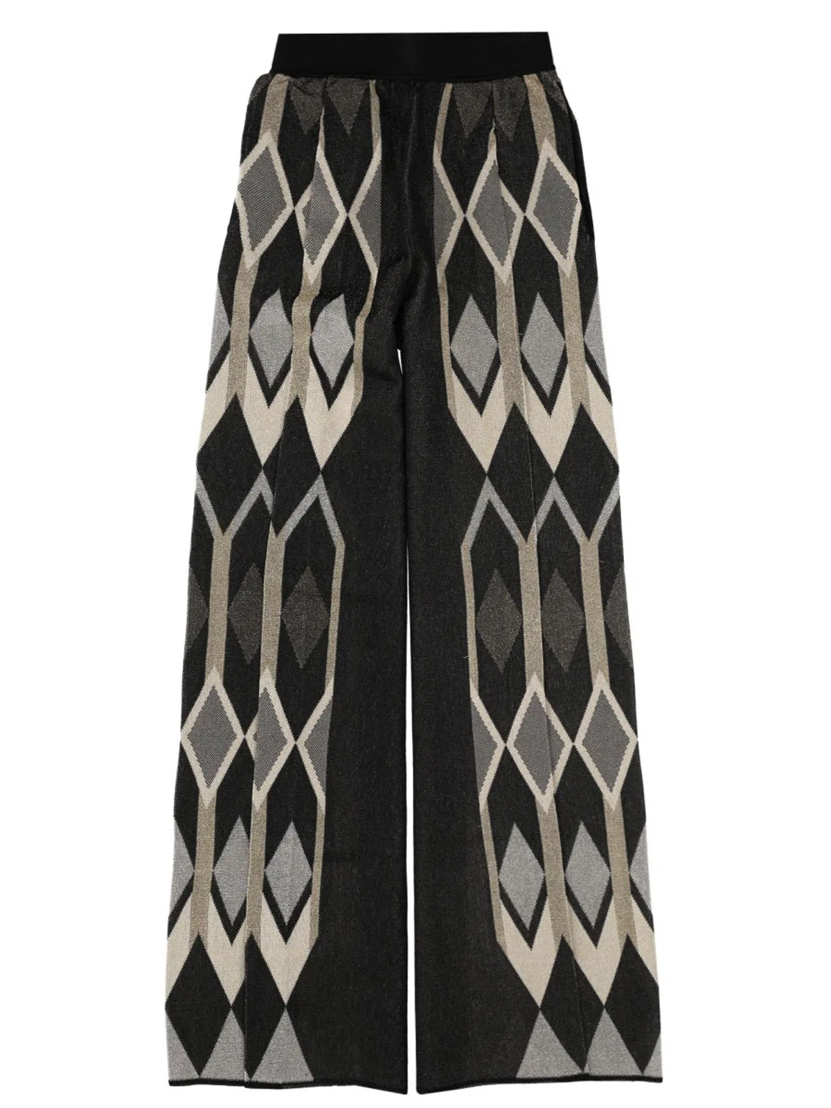 Circus Hotel Pants With Geometric Lamé Jacquard Desig