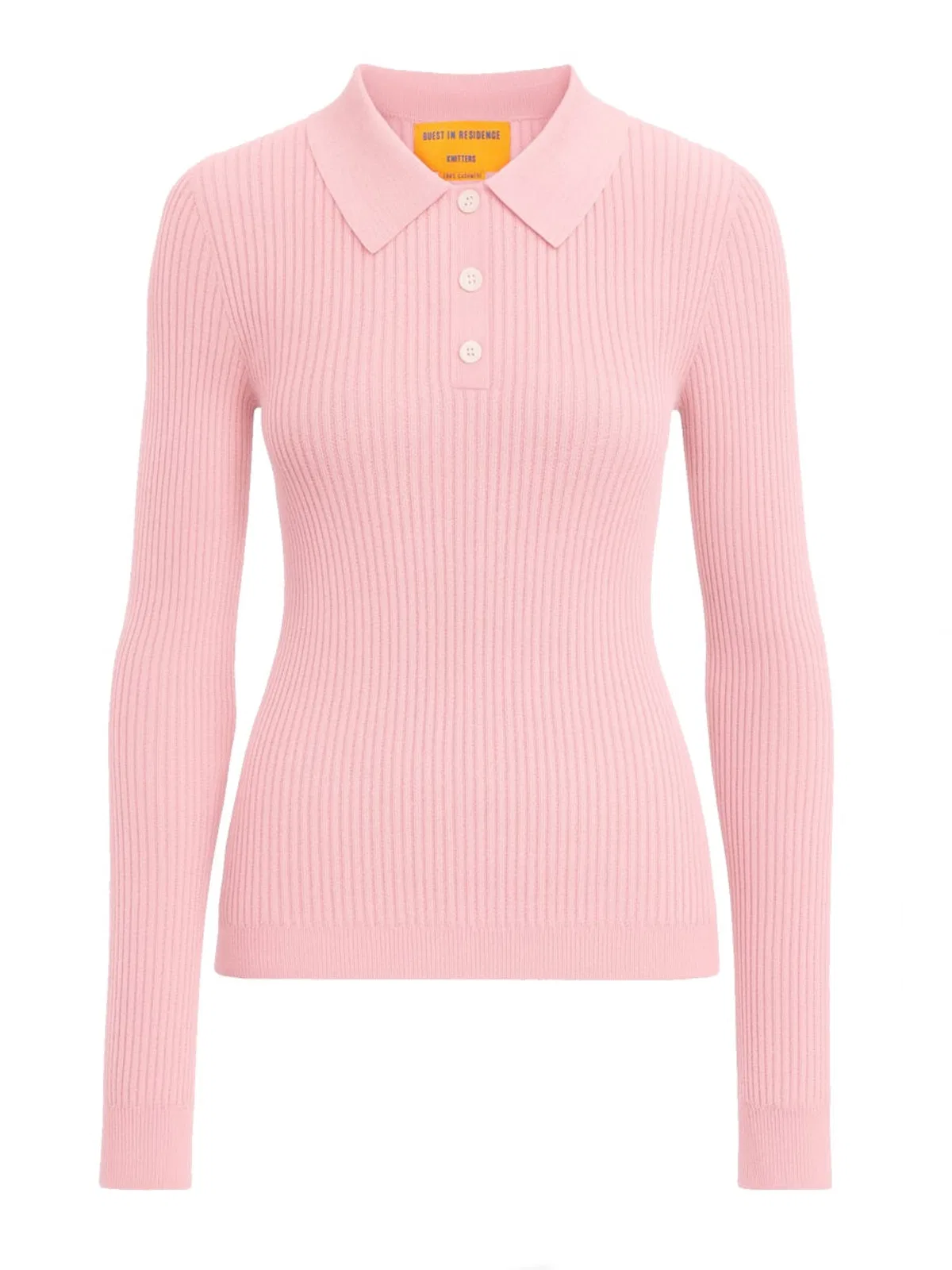 Guest In Residence Long Sleeve "Shrunken" Polo Shirt