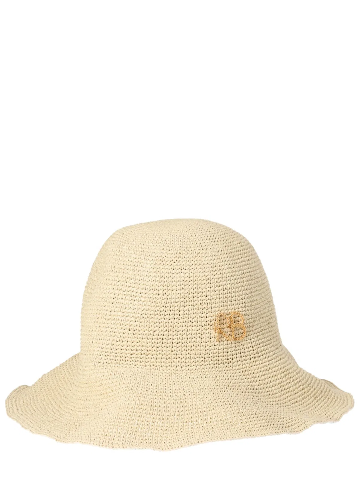 Ruslan Baginskiy Straw Hat With Embroidered Loco