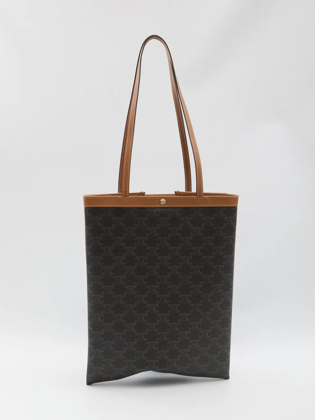 Celine Black Triomphe Textile Medium Flat Shopp