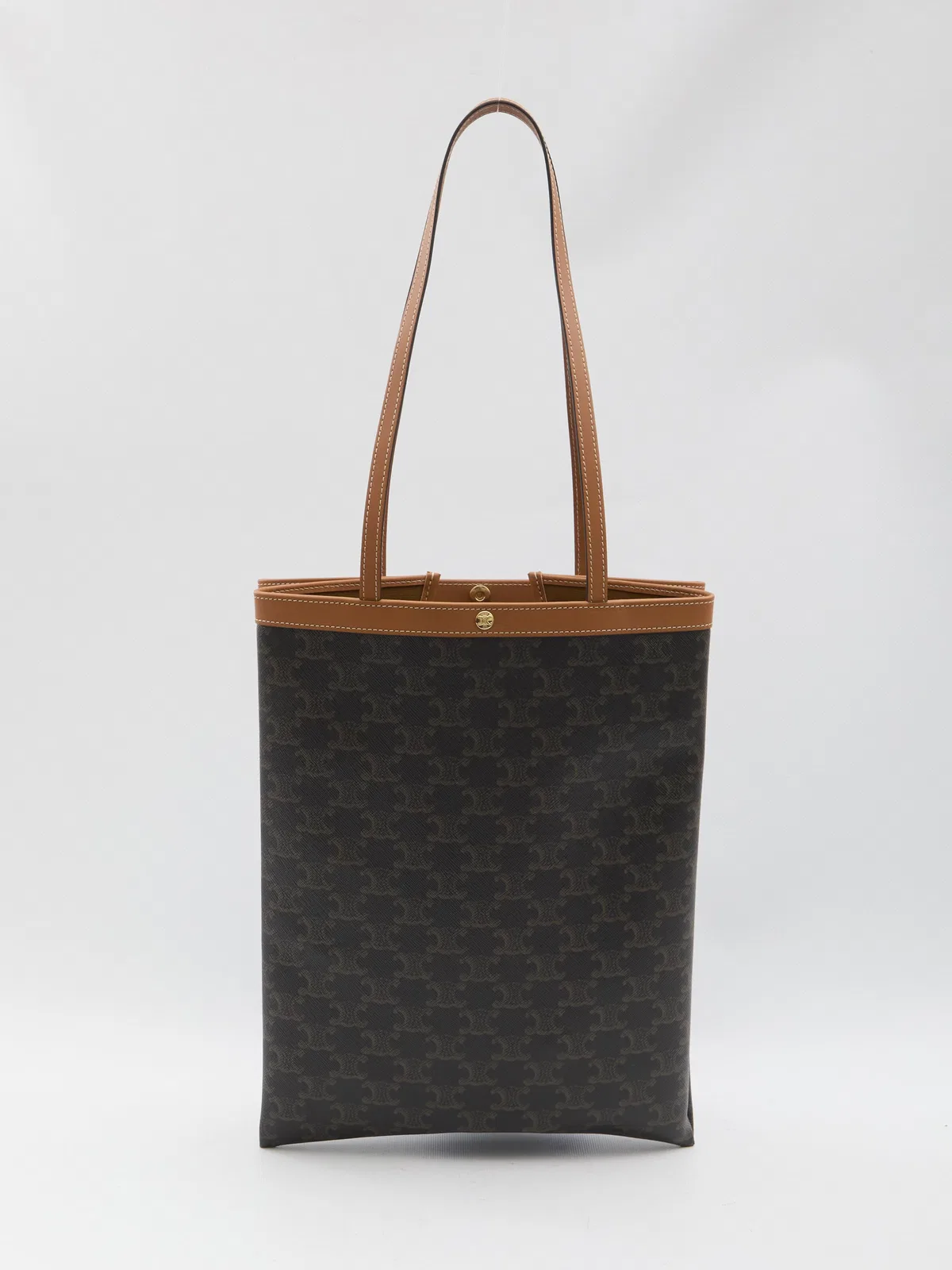 Celine Black Triomphe Textile Medium Flat Shopp