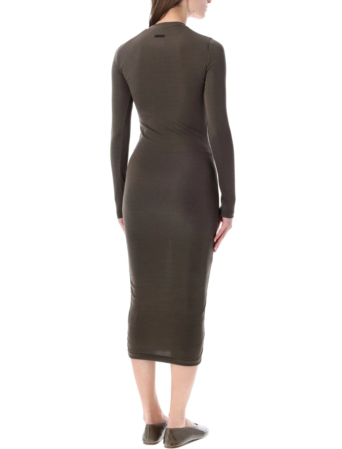 Fear Of God Essentials Lons Sleeve Rib Cotton Dress