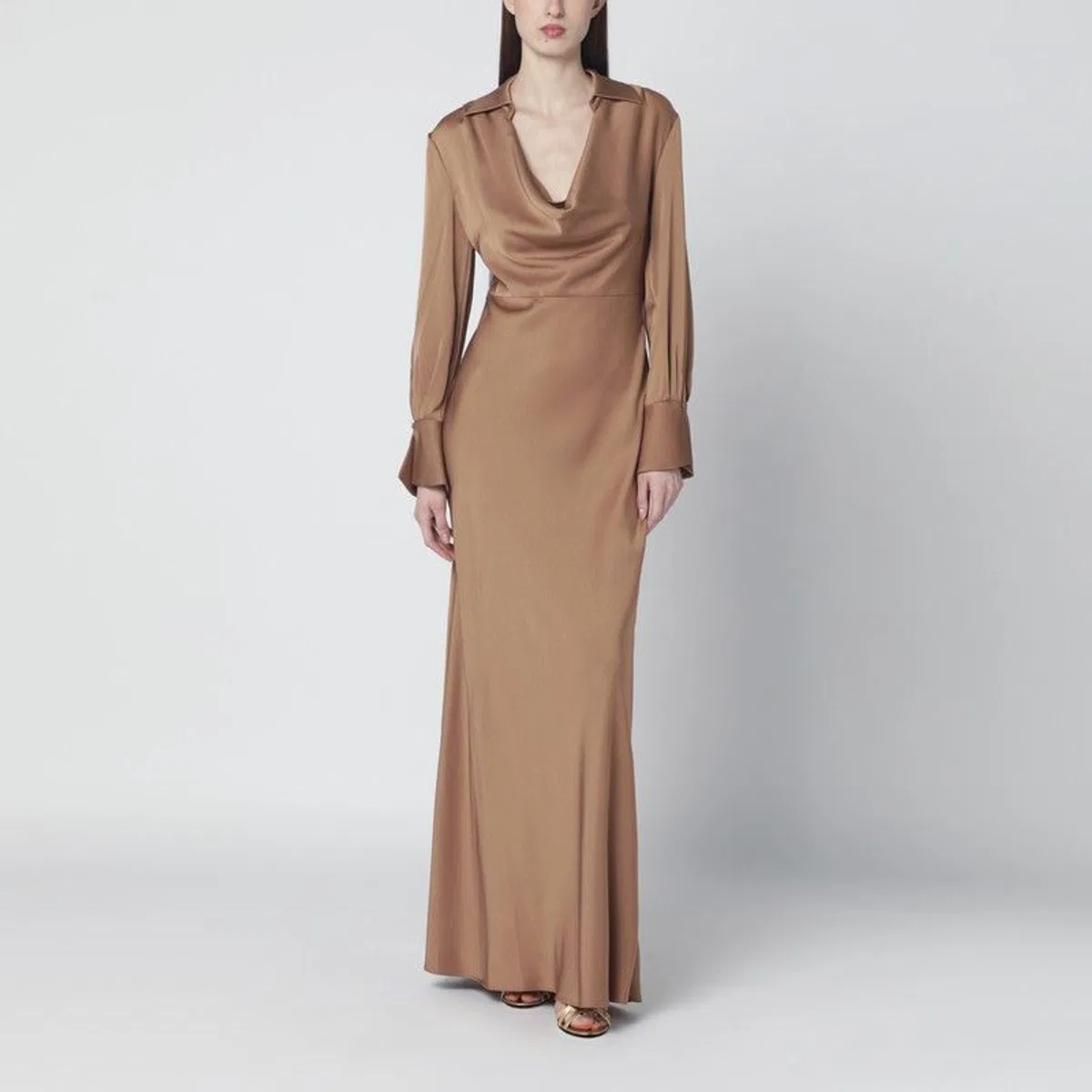 Jonathan Simkhai Adelle Satin Dress With Draping