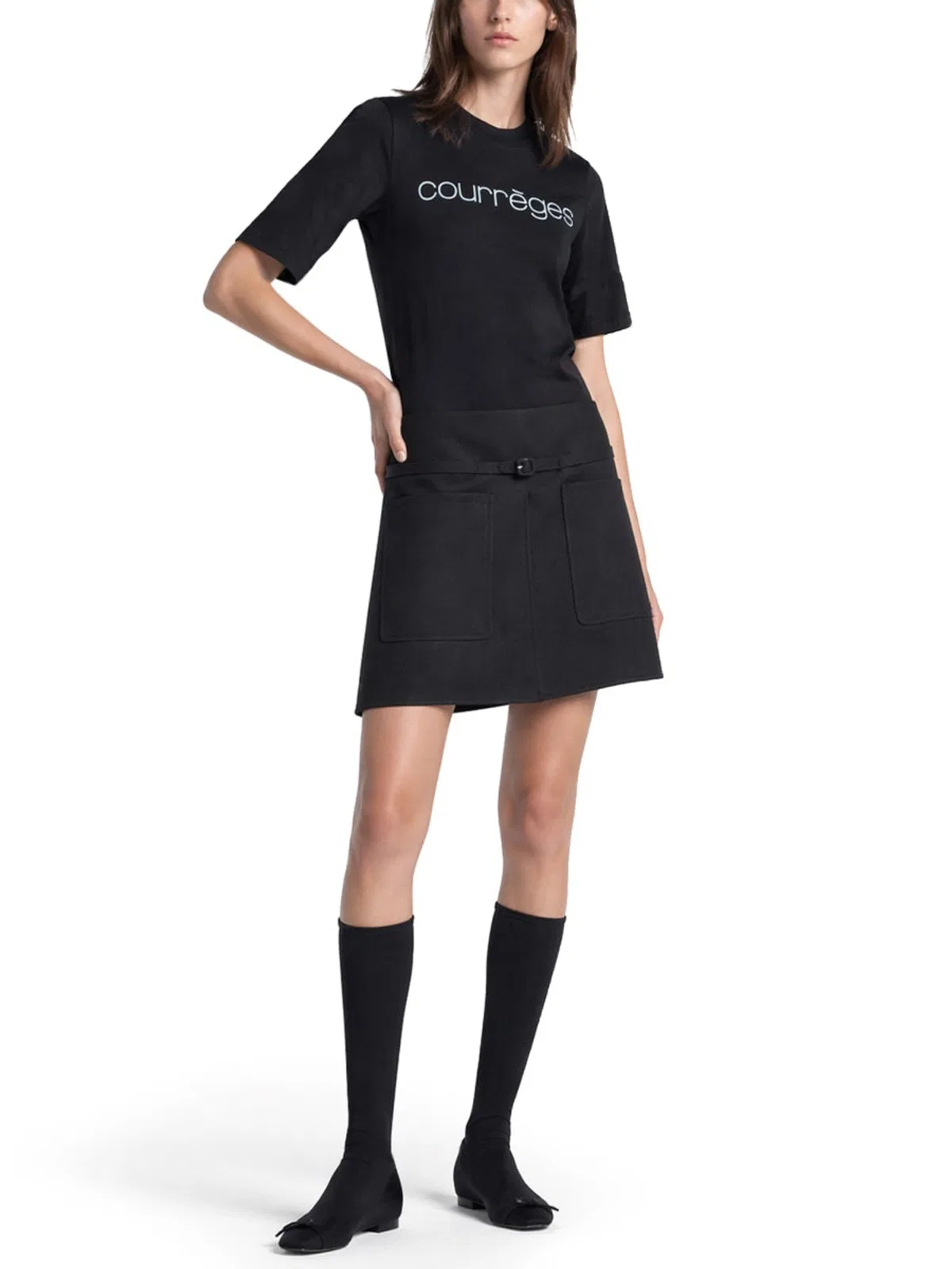 Courreges T-Shirt Con Logo