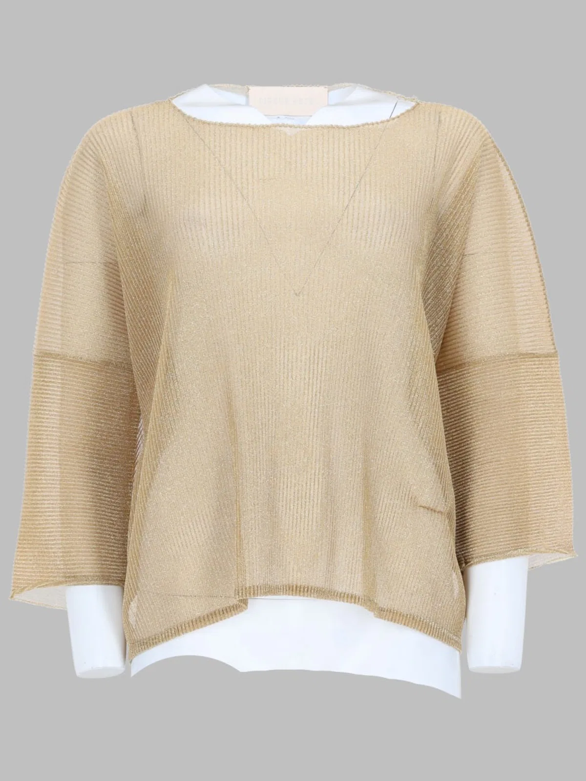 Circus Hotel Lurex Ribbed Top