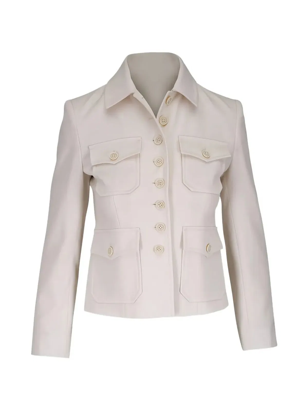 Nili Lotan Jamison Jacket 4 Pockets Ecru