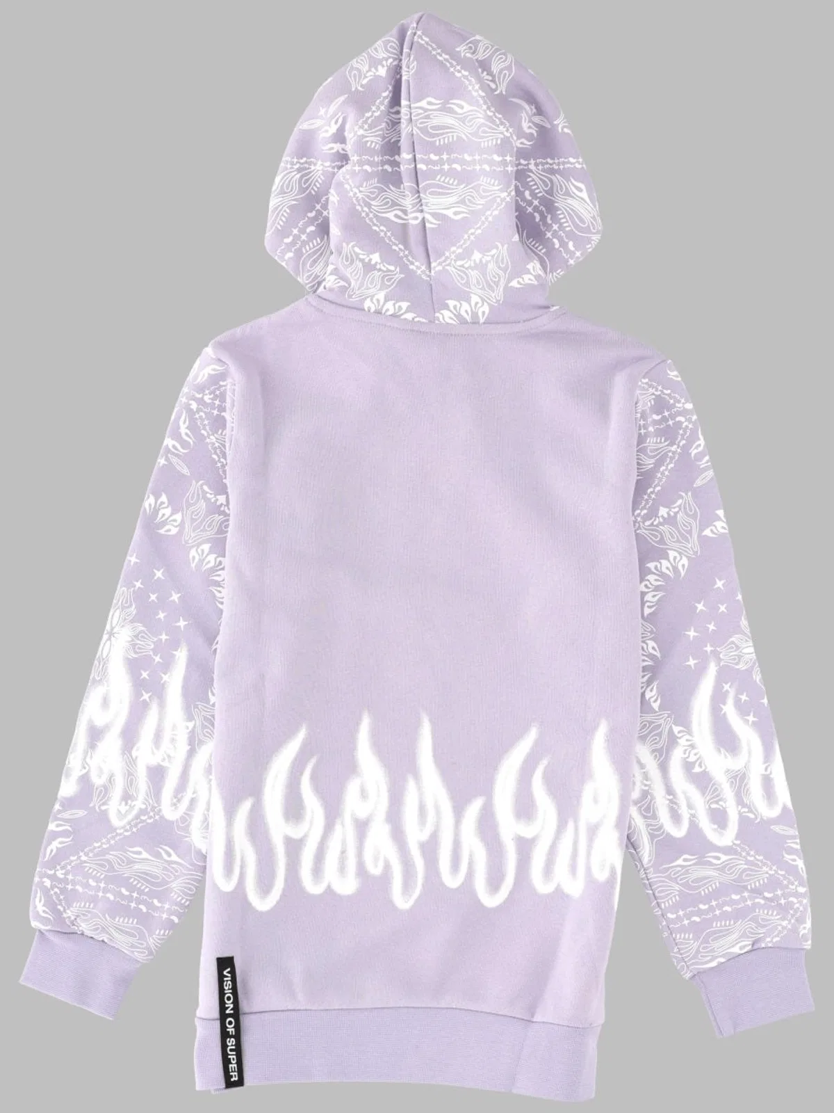 Vision Of Super Lilac Kids Hoodie With Bandana Print