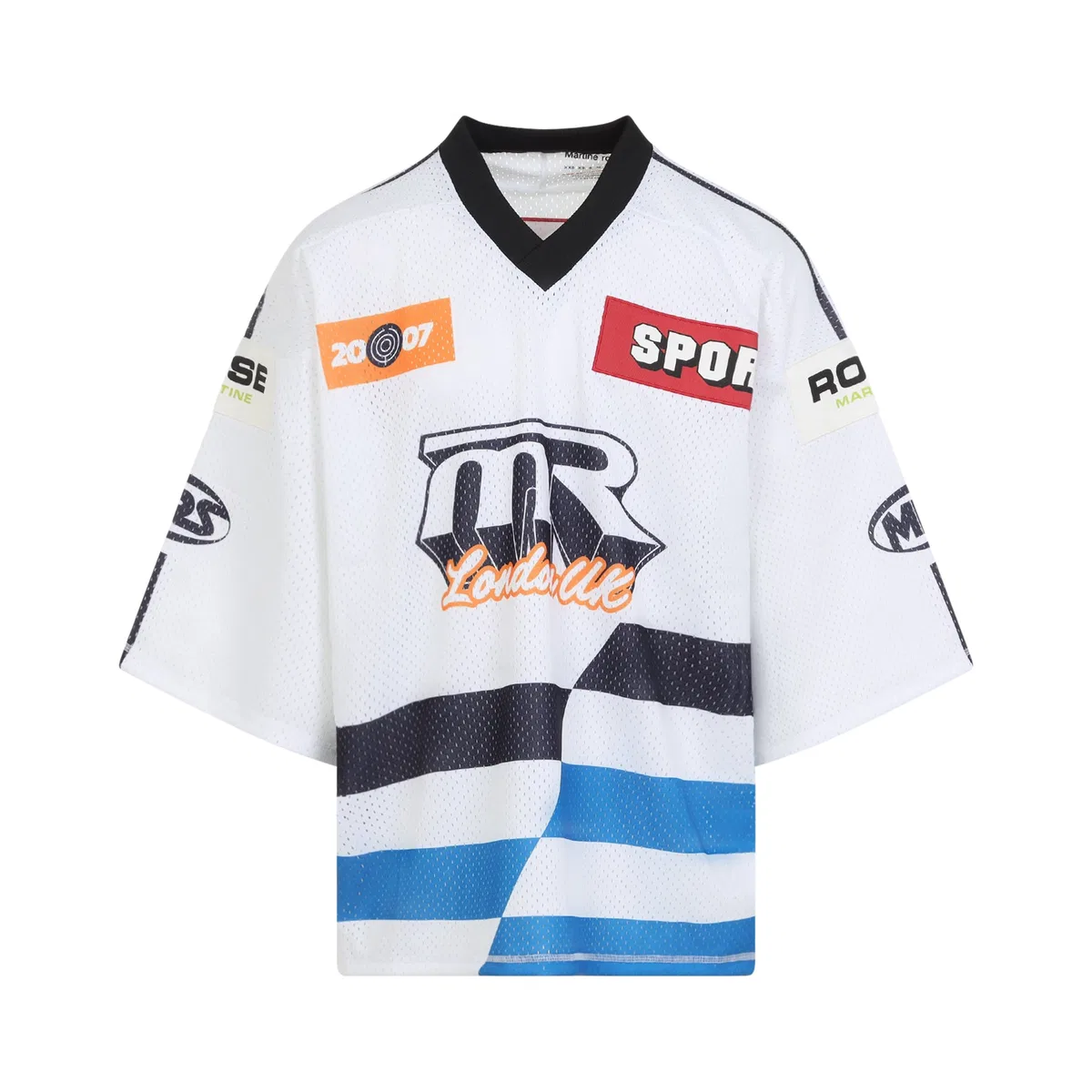 Martine rose White Oversized Hockey Polyester T-Shirt