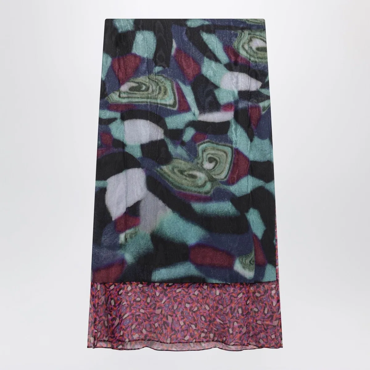 Dries Van Noten Multicolored Silkblend Print Skirt