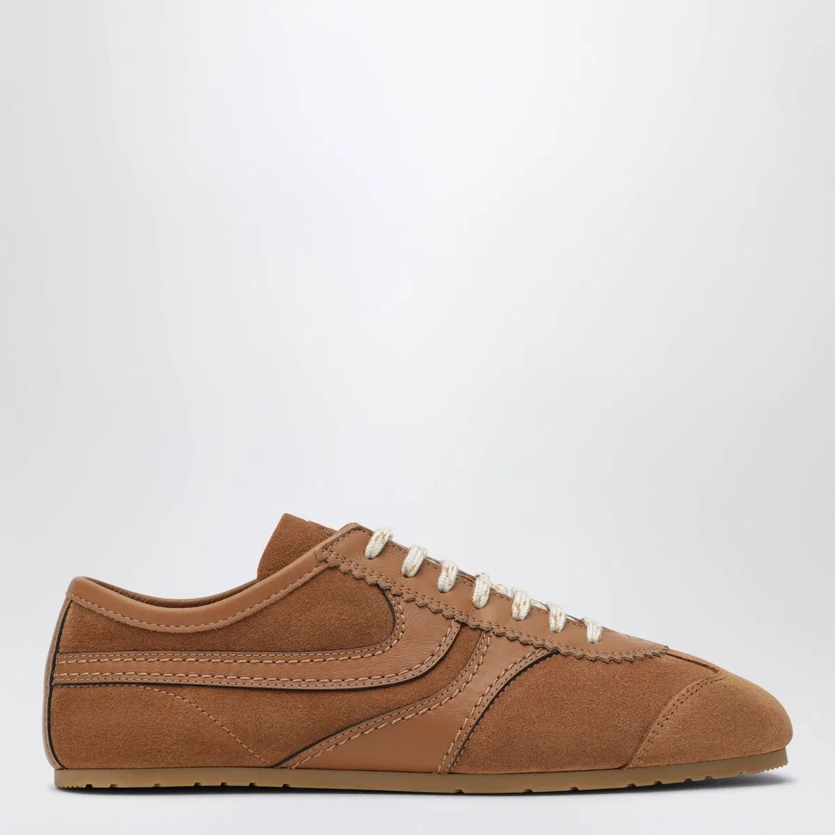 Dries Van Noten Brown Leather And Suede Sneakers