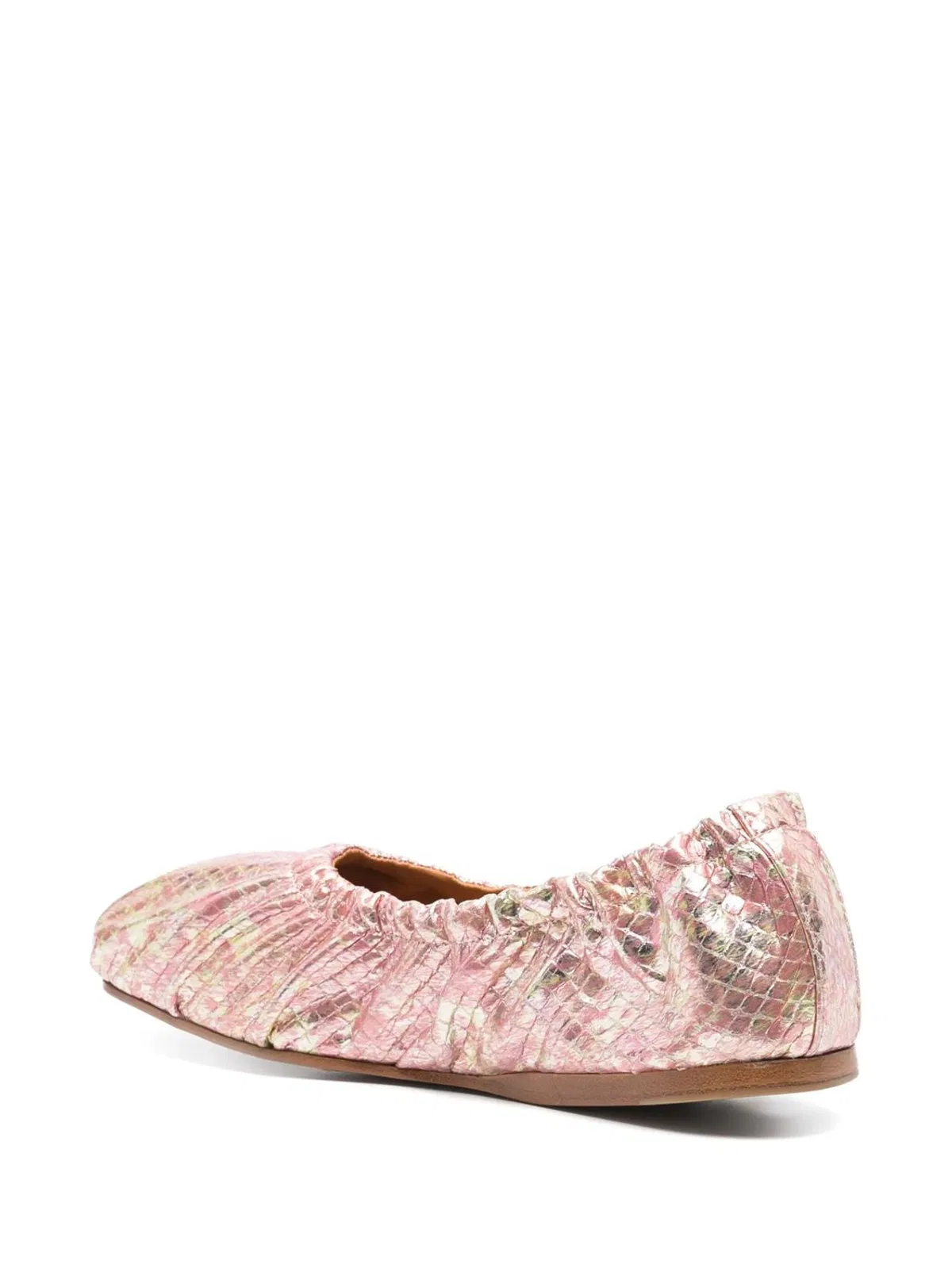 Forte Forte Laminated Snake Print Leather Balle