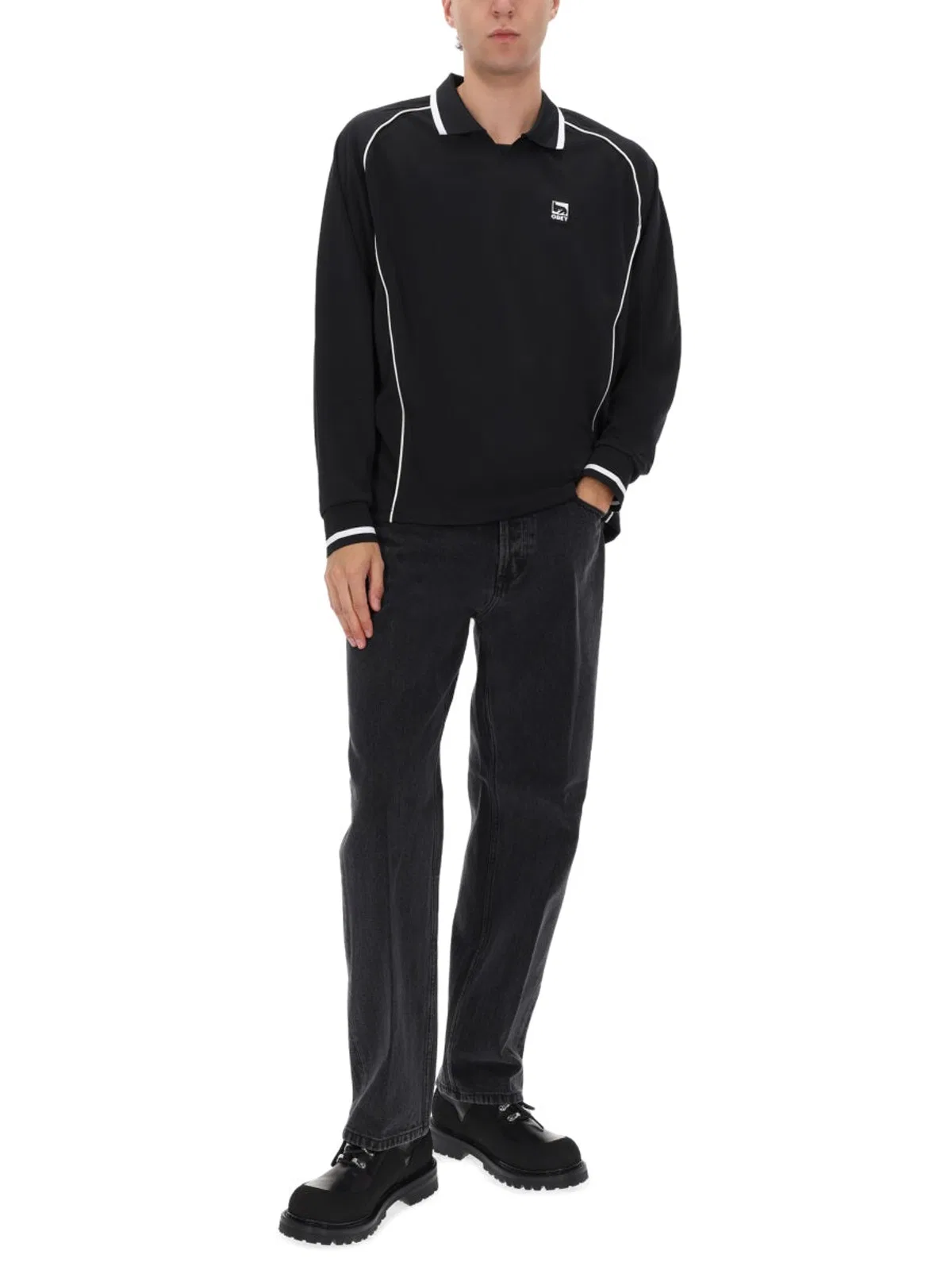 Obey Black Cotton Jeans