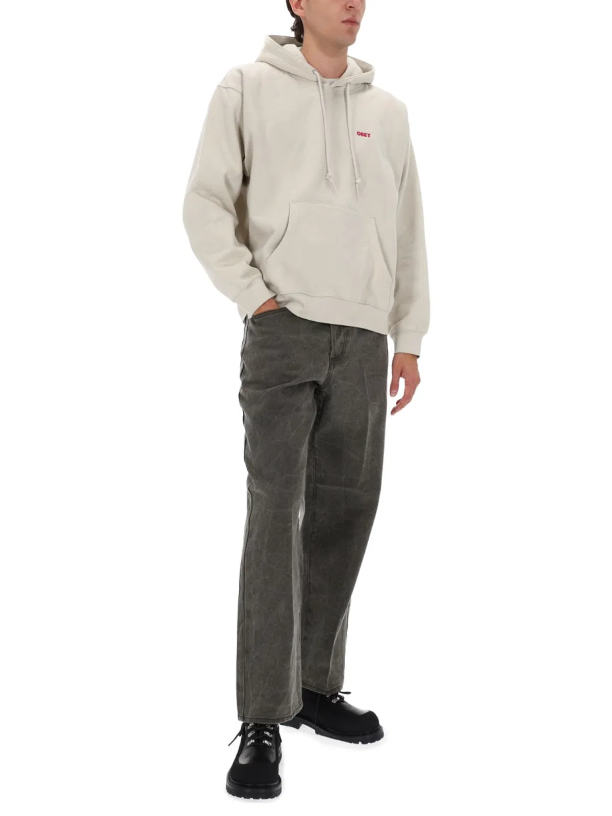 Obey Grey Cotton Jeans