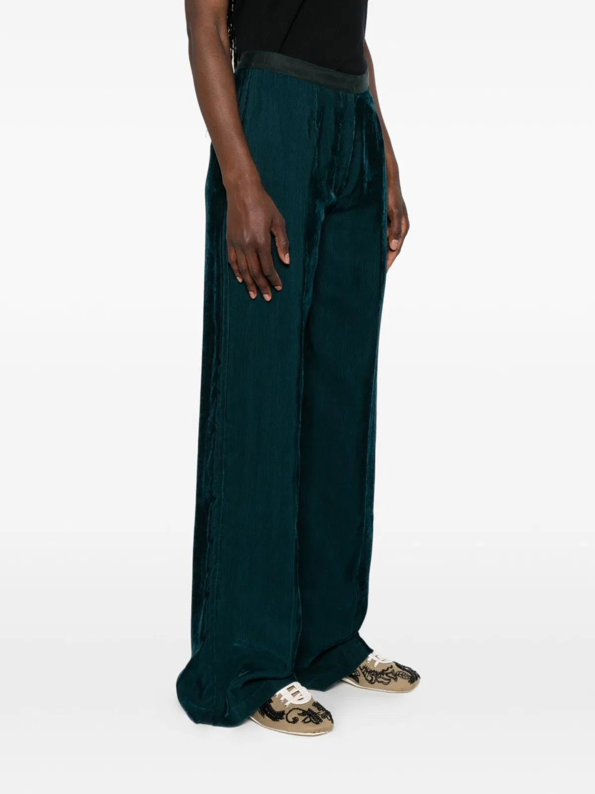 Forte Forte Velvet High-Waisted Trousers