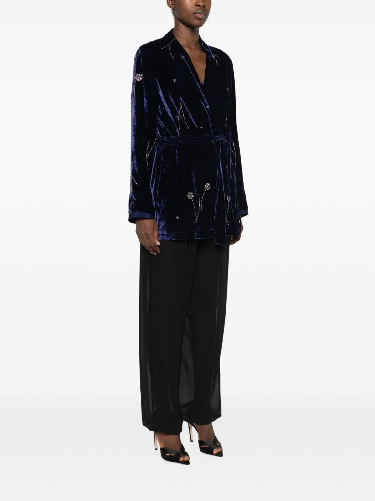 Forte Forte Embroidered Velvet Kimono
