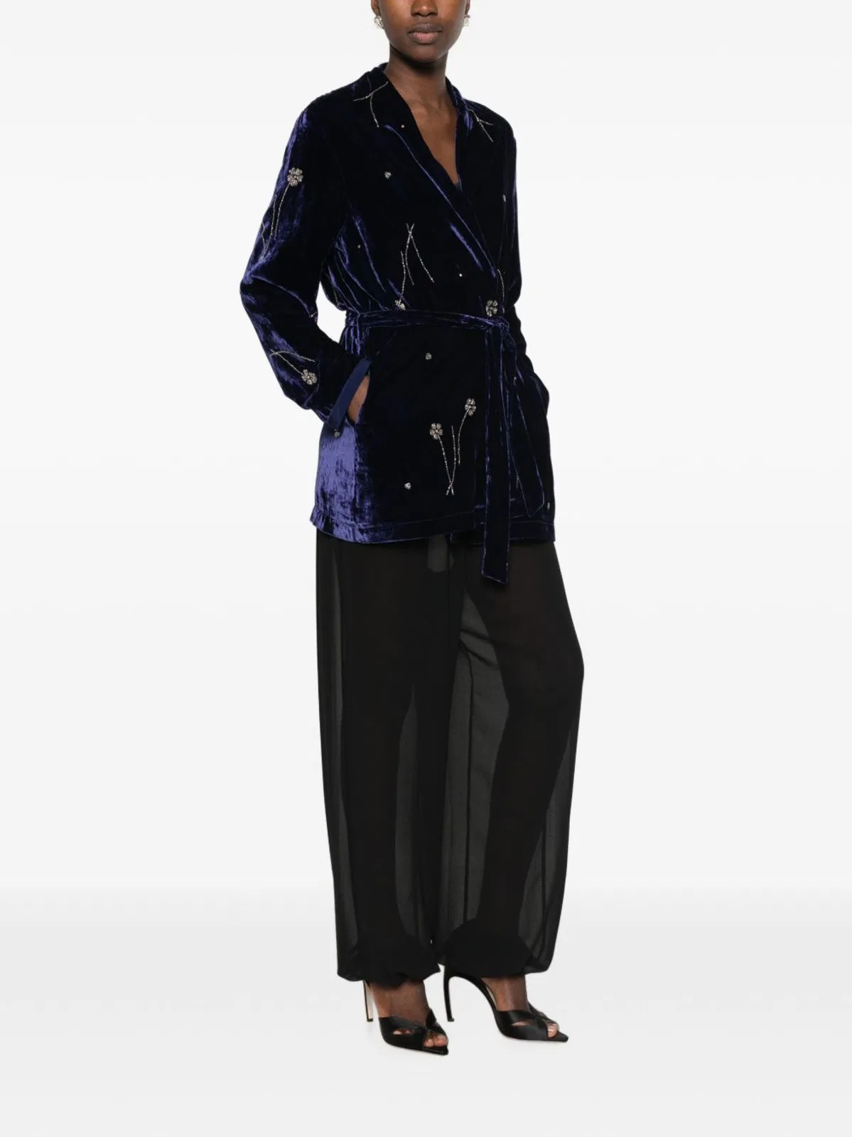 Forte Forte Embroidered Velvet Kimono