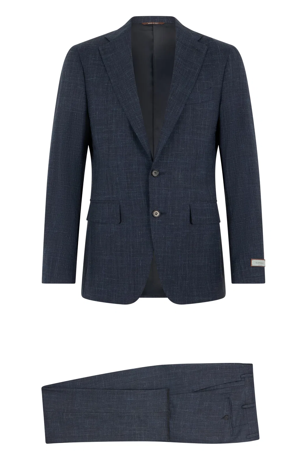 Canali Complete Jacket And Trousers In Wool Ble