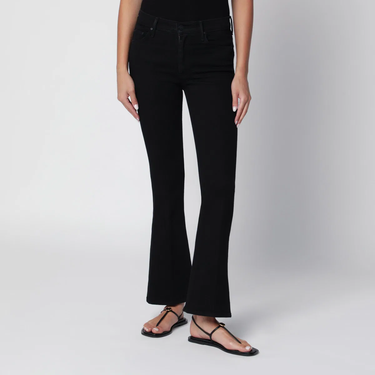 Mother The Weekender Jeans In Black Denim