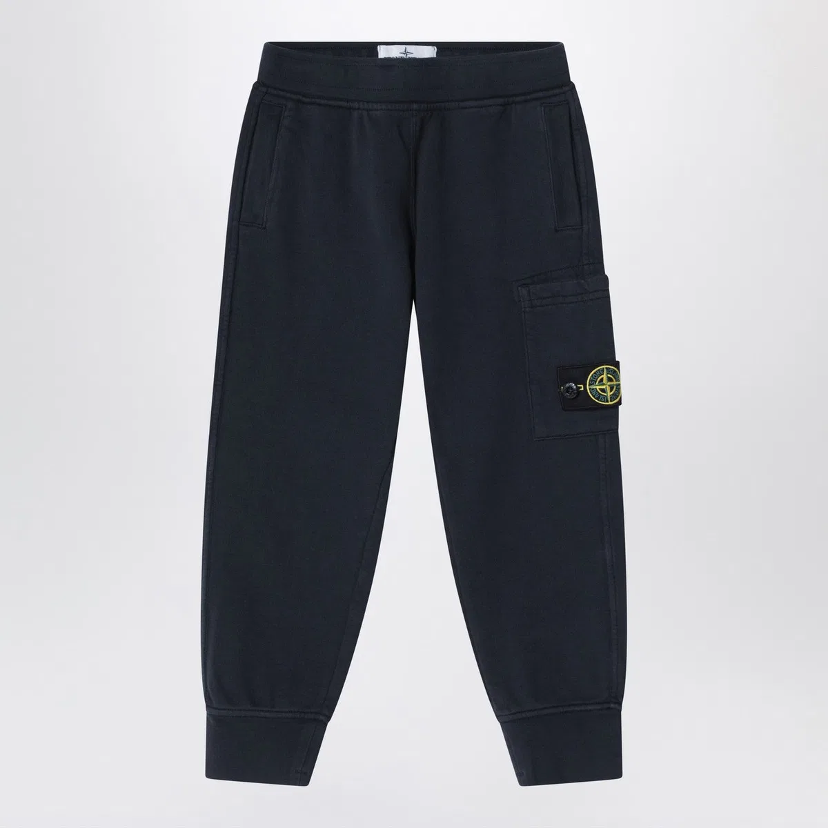 Stone Island Navy Blue Cotton Joggers