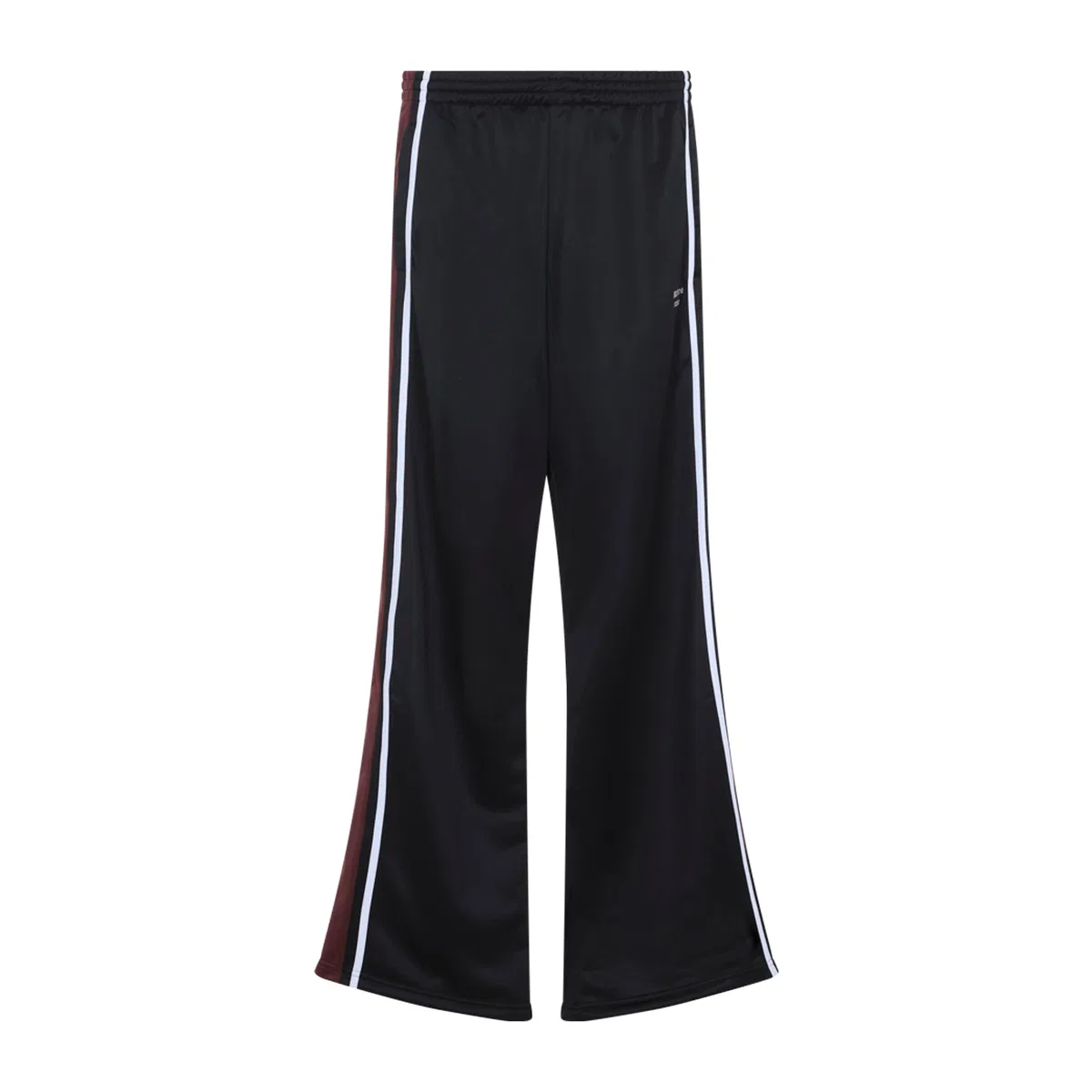 Martine rose Wide Leg Black Polyester Track Pants