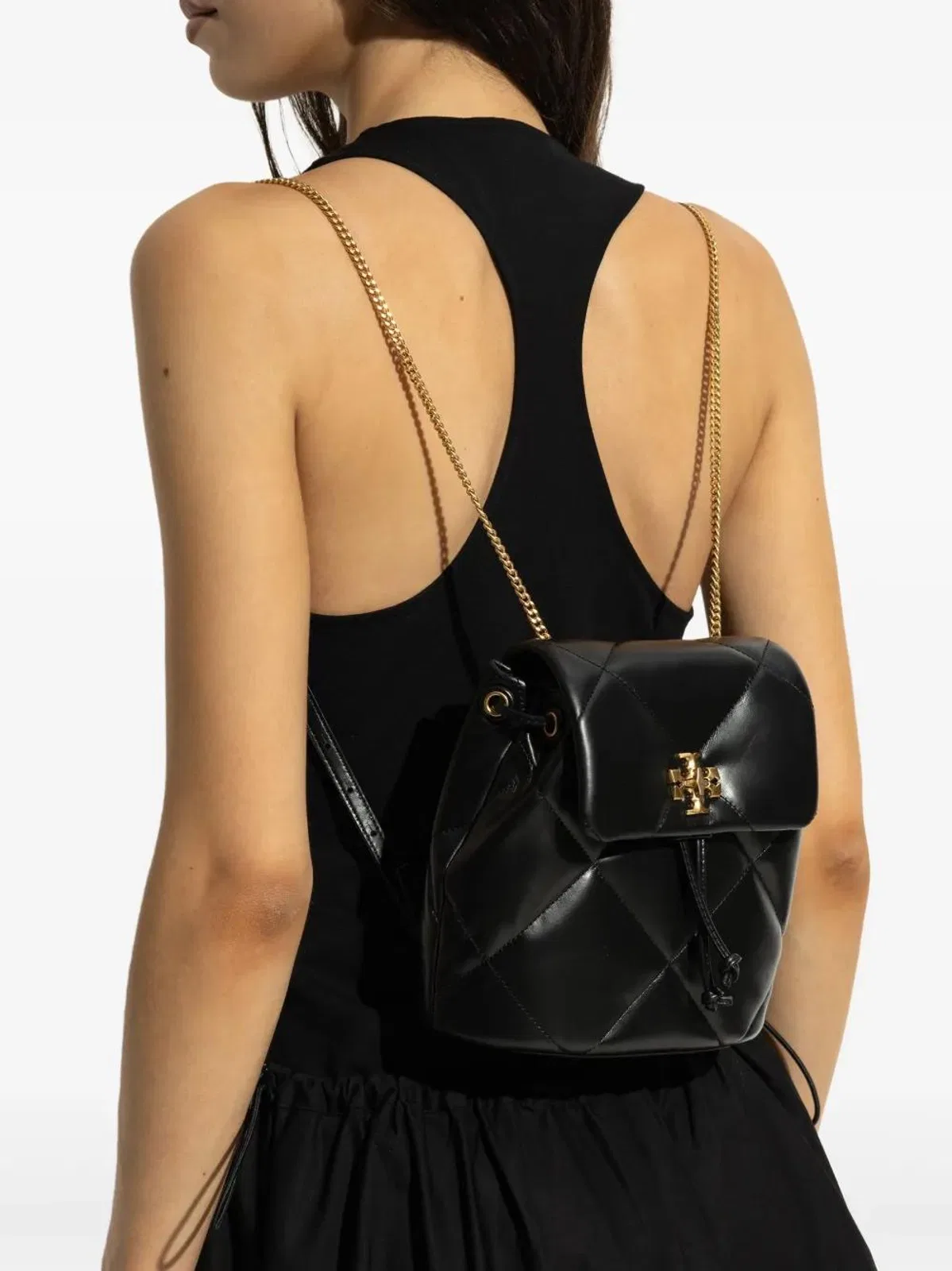 Tory Burch Black Leather Backpack