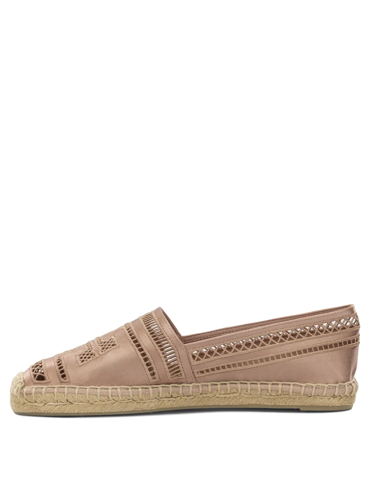 Tory Burch Pink Viscose Silk Textile Rubber Espadri