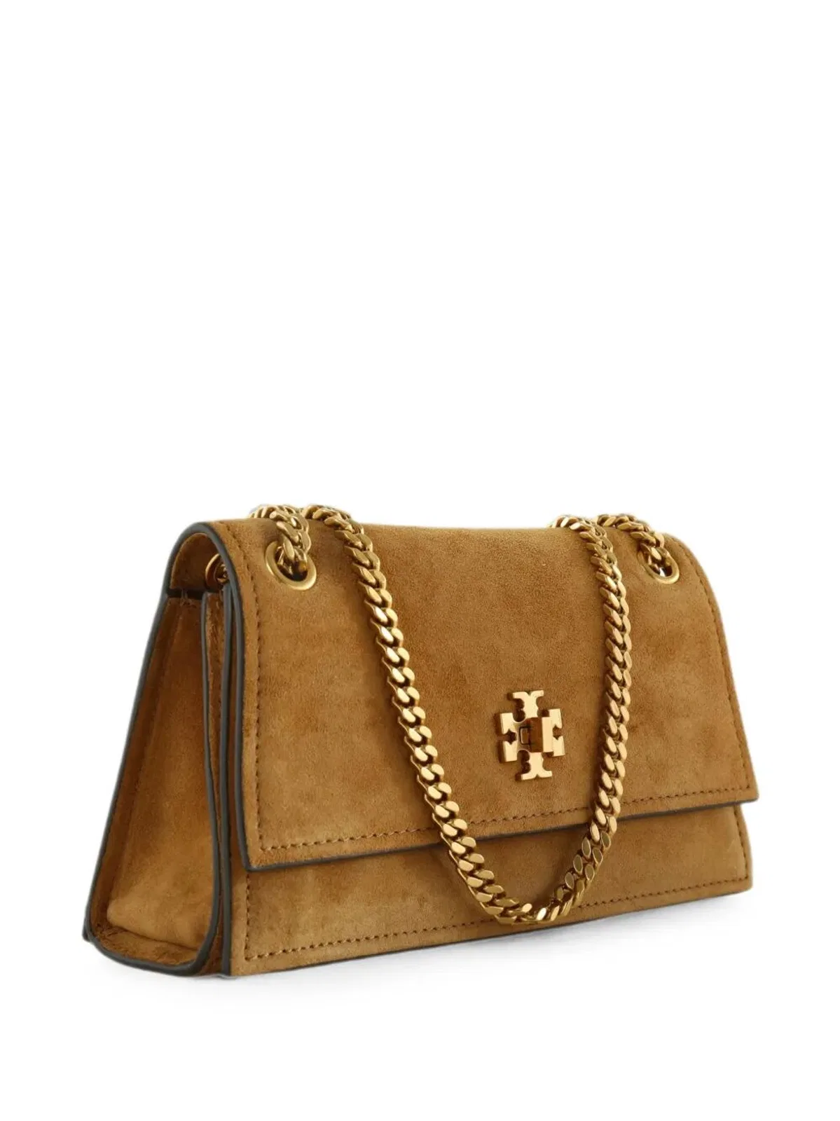Tory Burch "Kira Turnlock" Suede Mini Bag