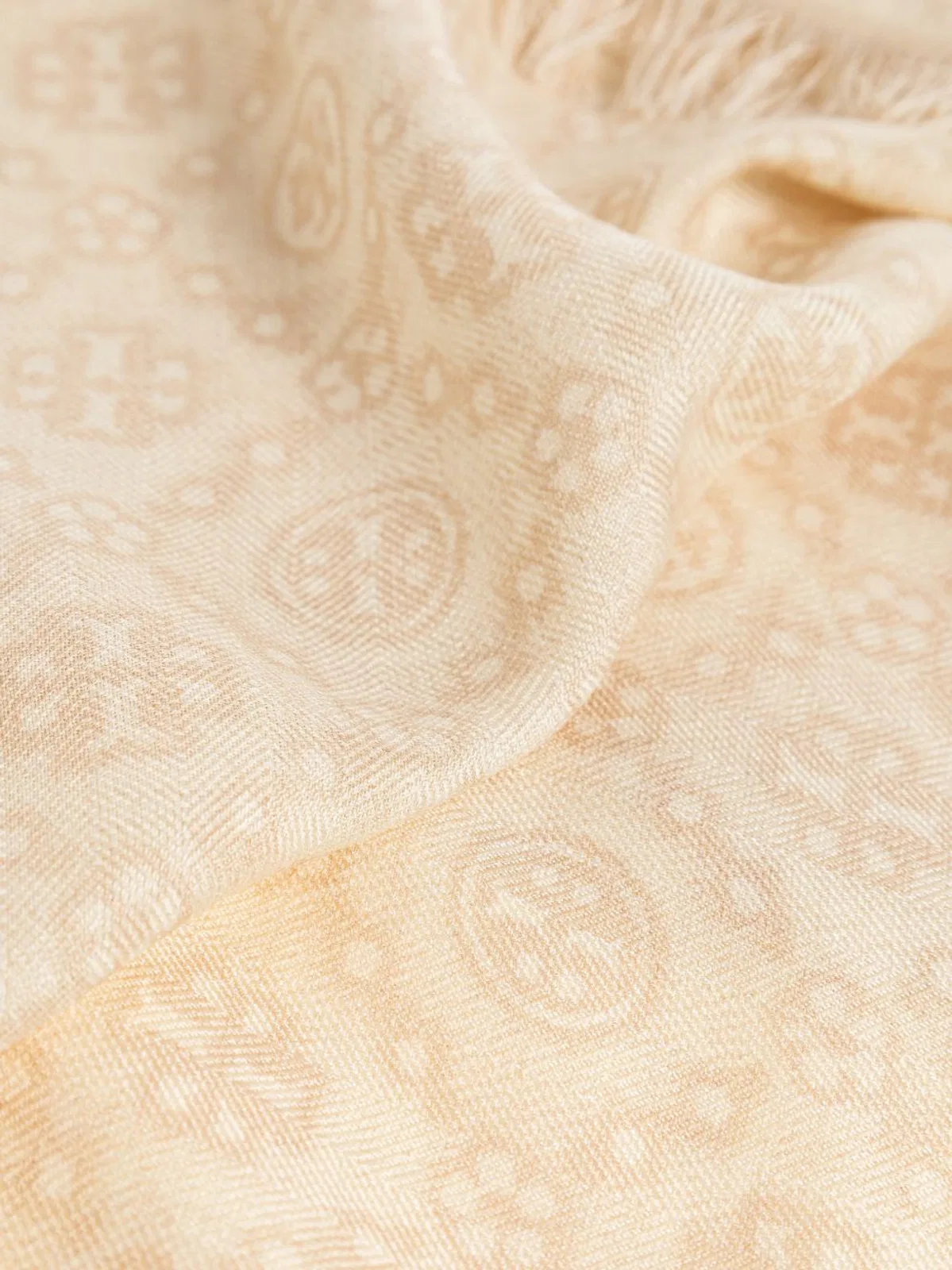 Tory Burch Monogram Wool And Silk Scarf