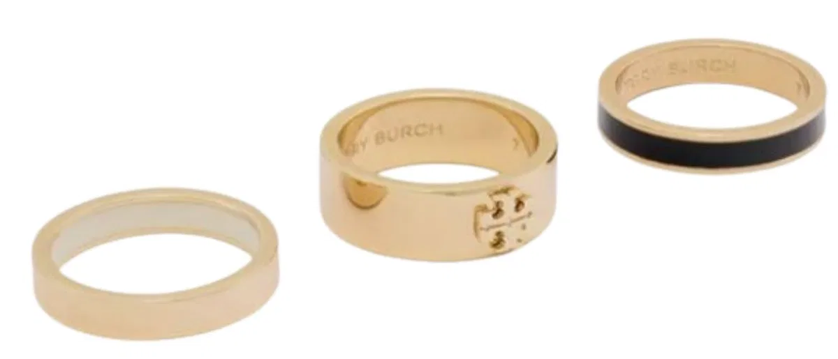 Tory Burch Gold Black Brass Jewelry