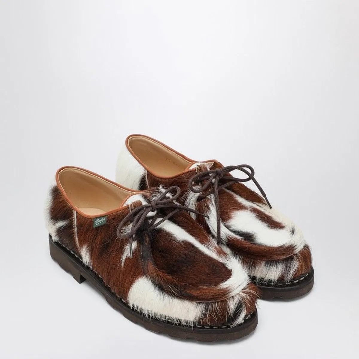 Paraboot Michael Laceup Shoes In Pony Hair