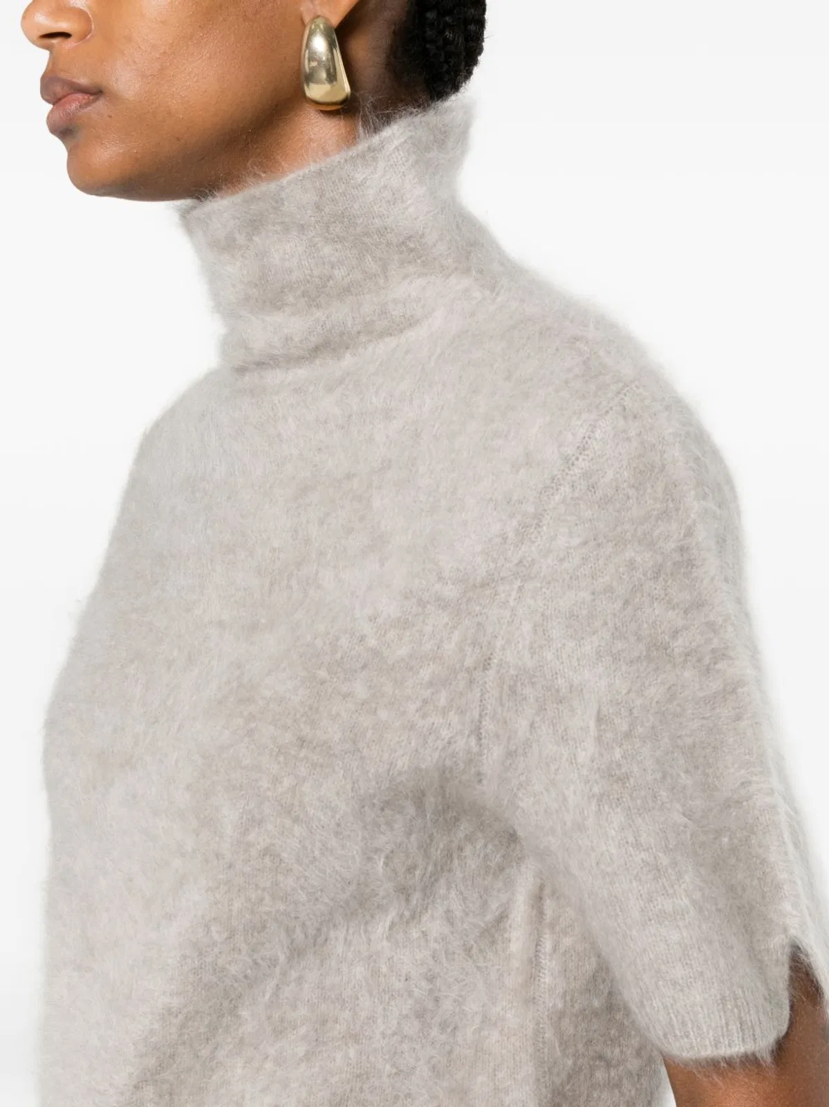 Soft Goat Cashmere Turtle-Neck Sweater