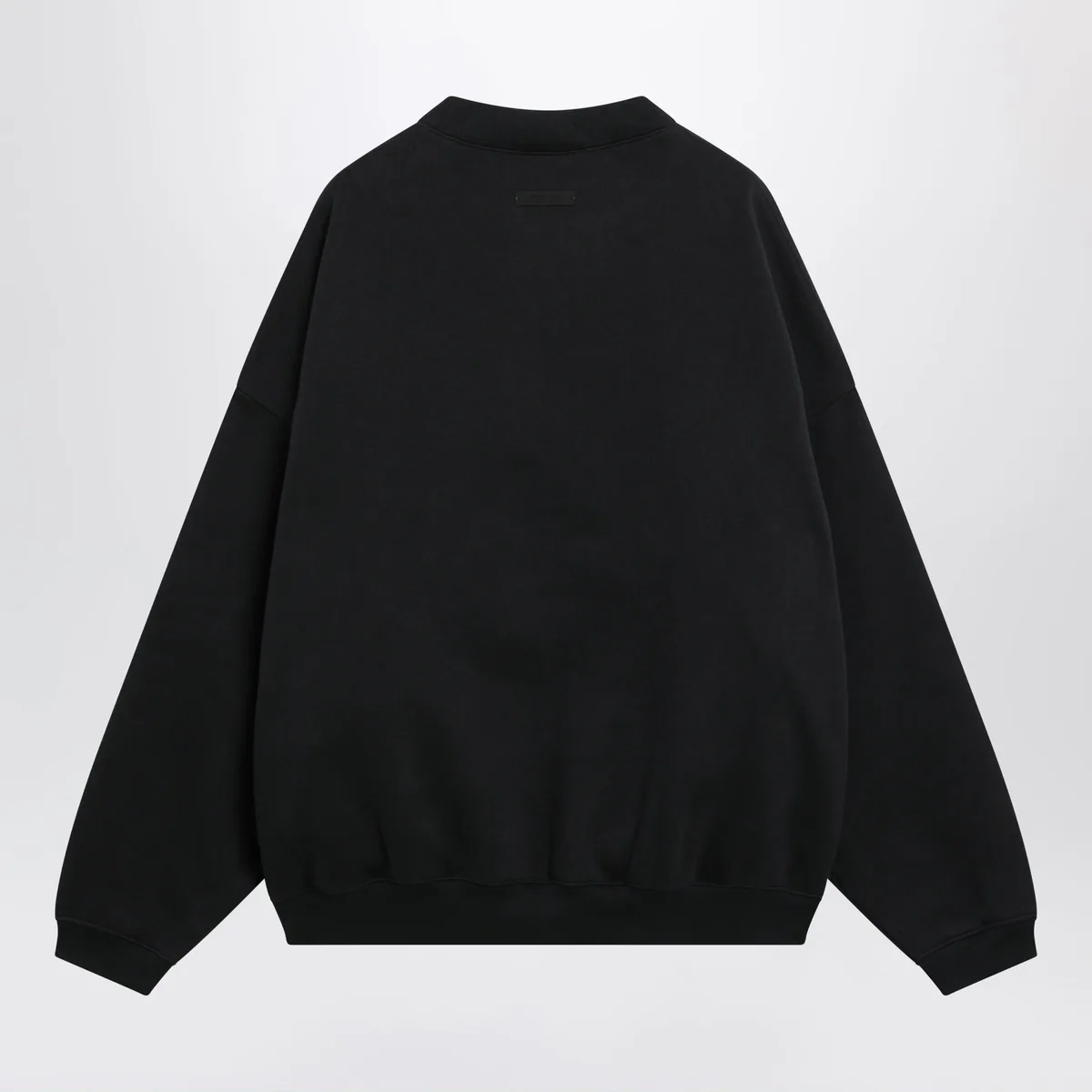 Fear Of God Essentials Black Cotton Fleece Sweatshirt With Logo