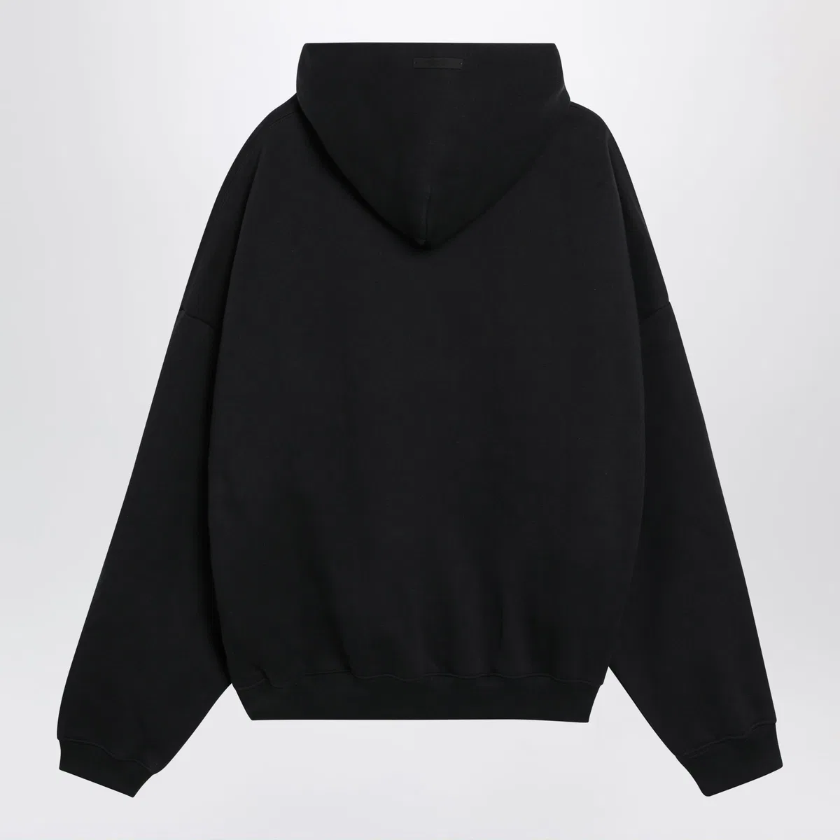 Fear Of God Essentials Black Cotton Fleece Hoodie With Logo Emb