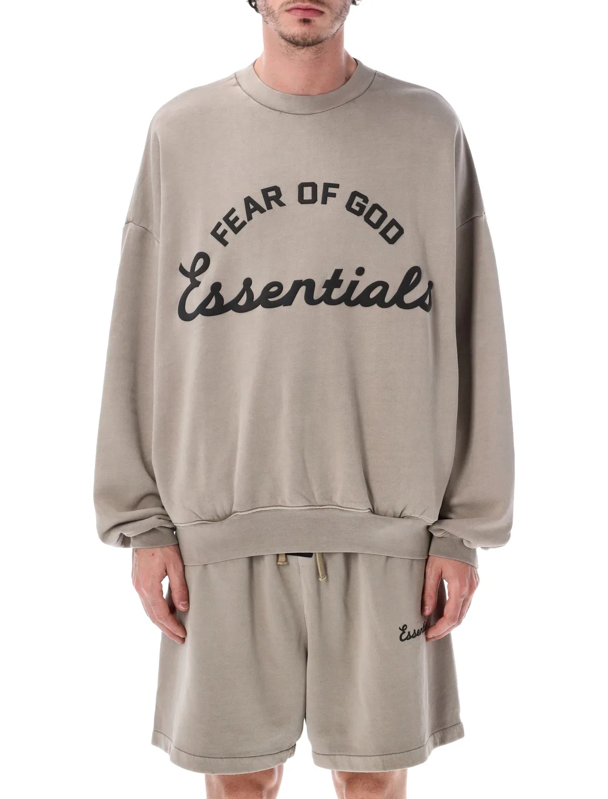 Fear Of God Essentials Faded Seal Cotton Fleece Crewneck Sweats