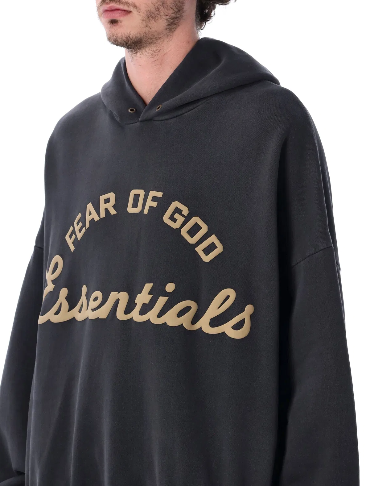 Fear Of God Essentials Training 90S Black Cotton Fleece Sweatsh