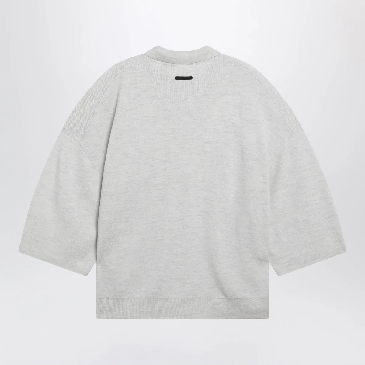 Fear Of God Essentials Signature Knit Polo With 3/4 Sleeves In 