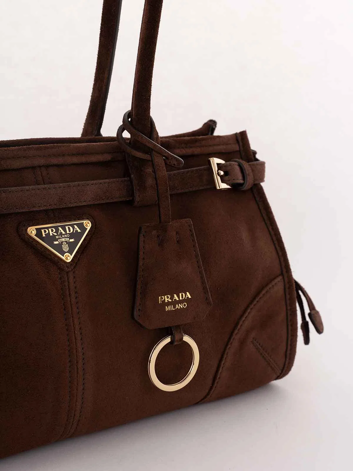 Prada Bonnie Medium Suede Bag