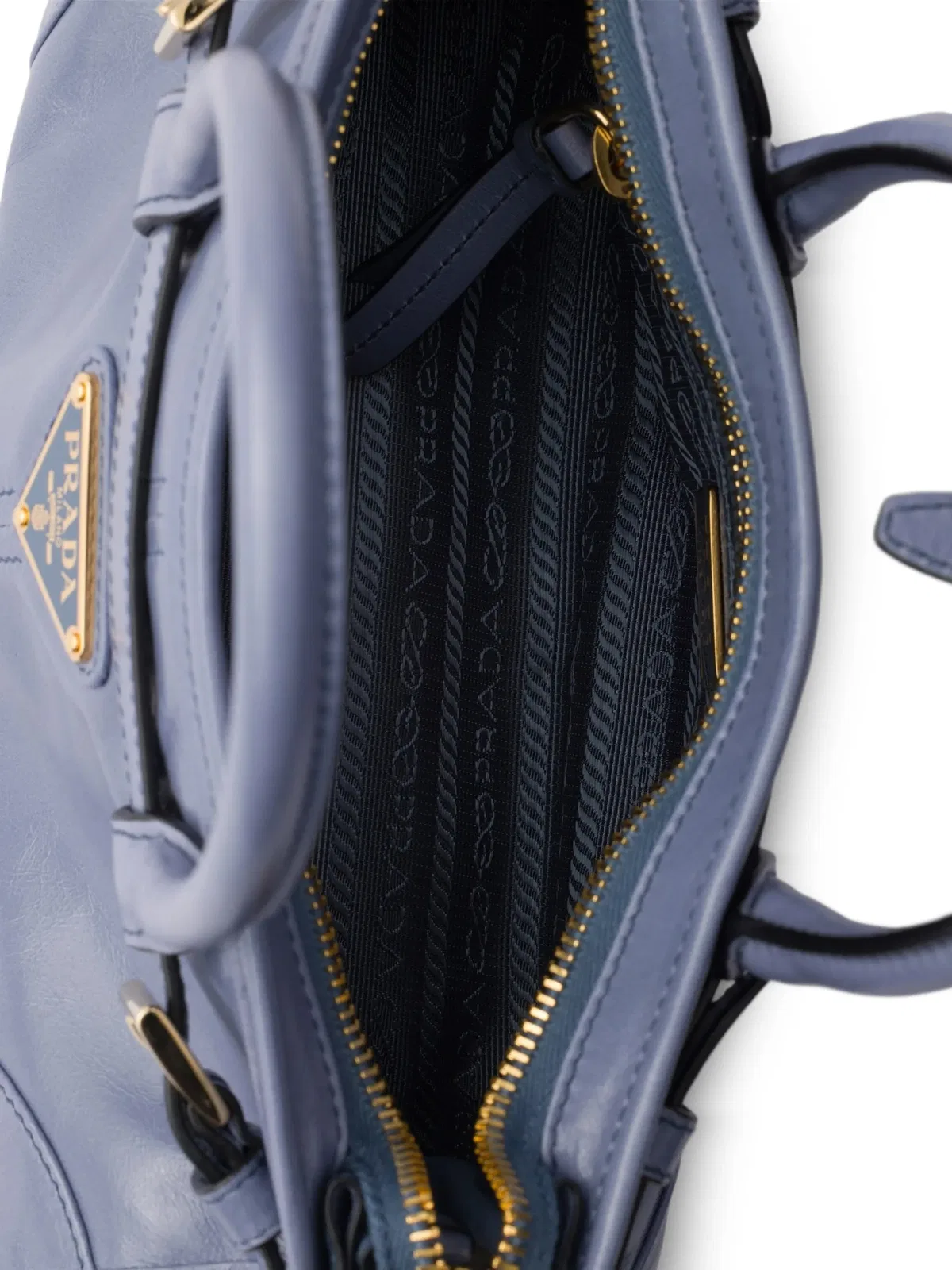 Prada Powder Blue Leather Mini Prada Bonnie Ha