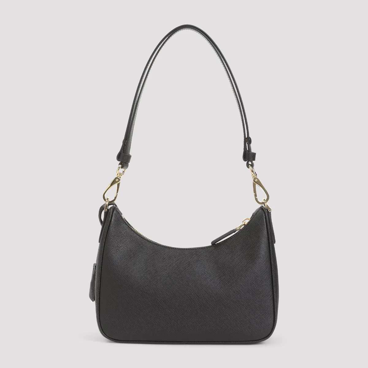 Prada Black Leather Mini Prada Re-Edition Shou