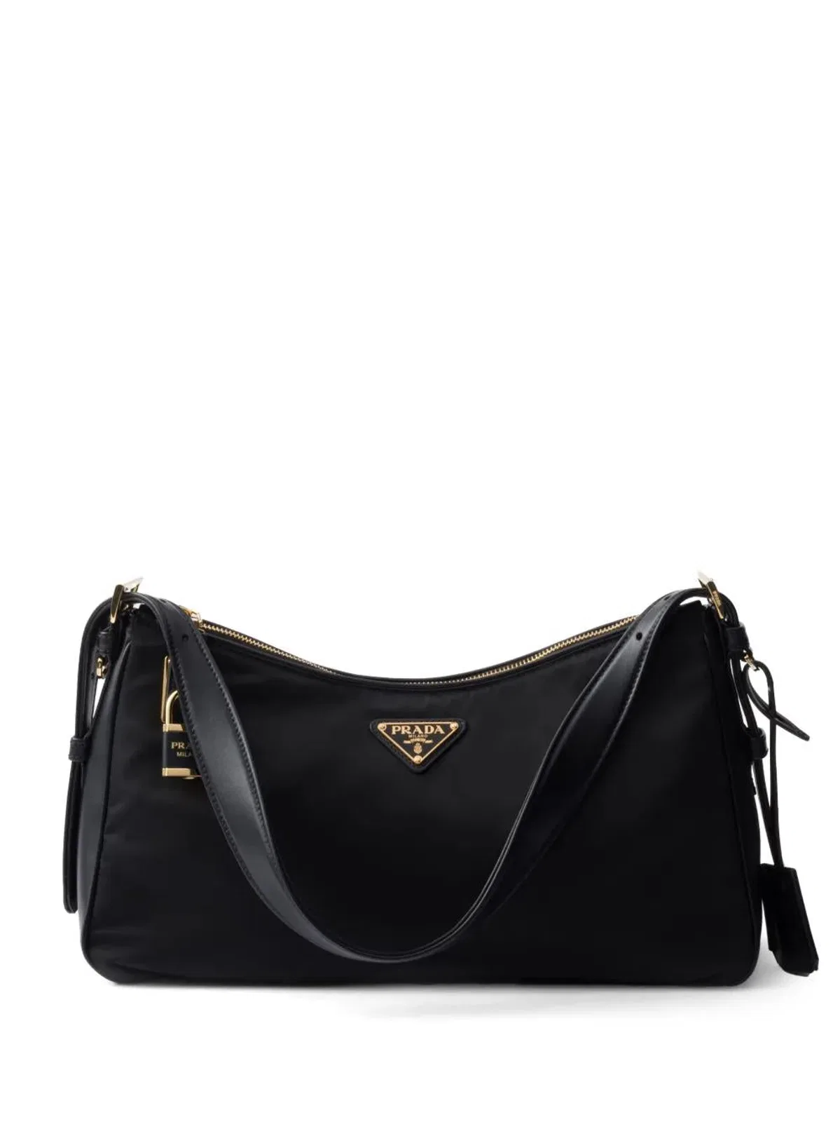 Prada Black Nylon Large Aimã©E Shoulder Bag
