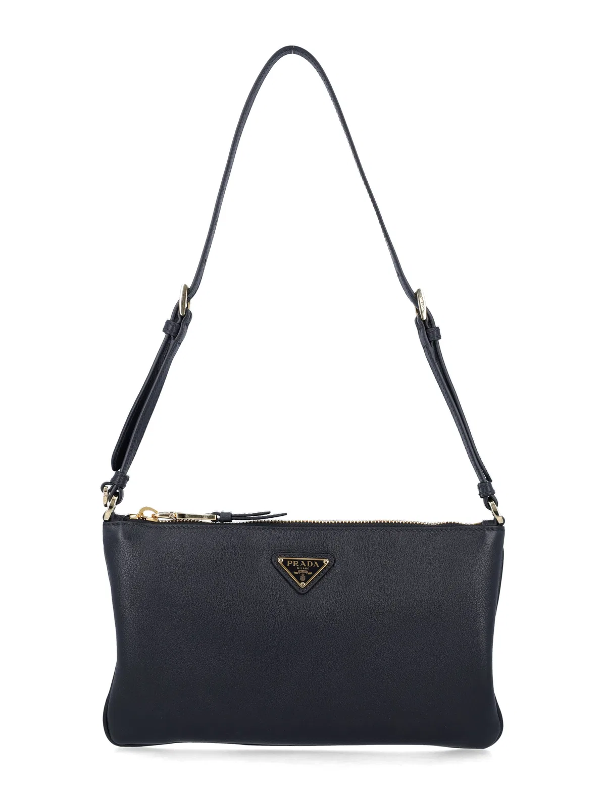 Prada Leather Pouch With Logo