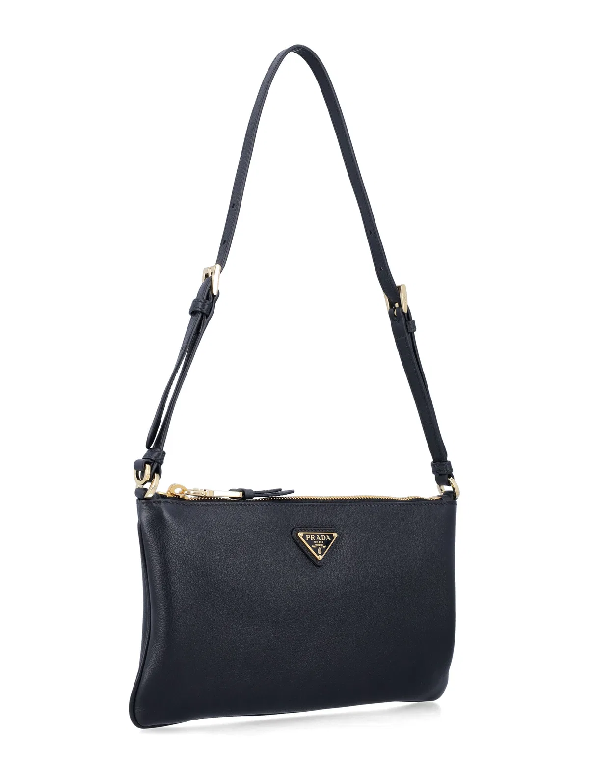 Prada Leather Pouch With Logo