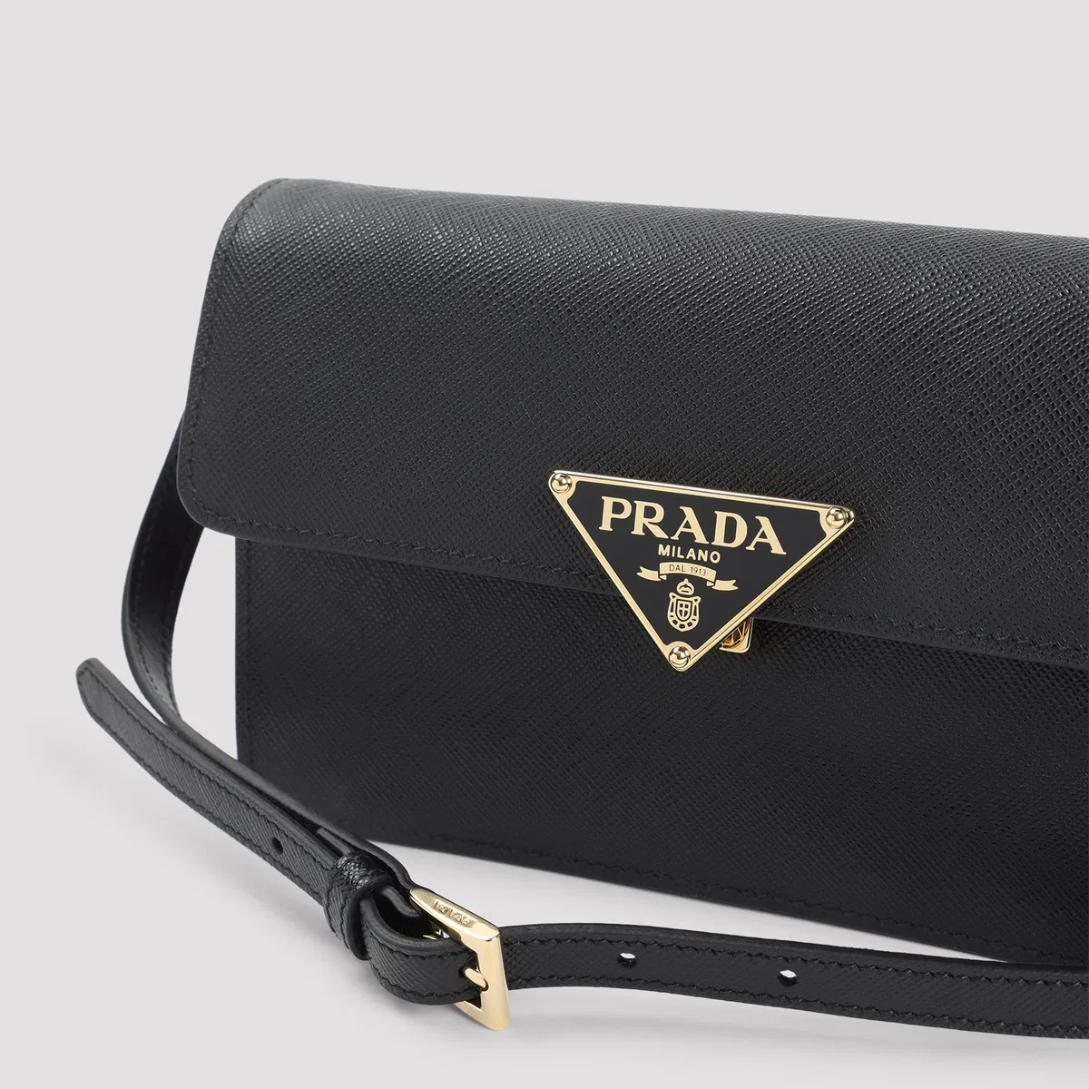 Prada Mini Bag With Triangle Logo In Saffiano 