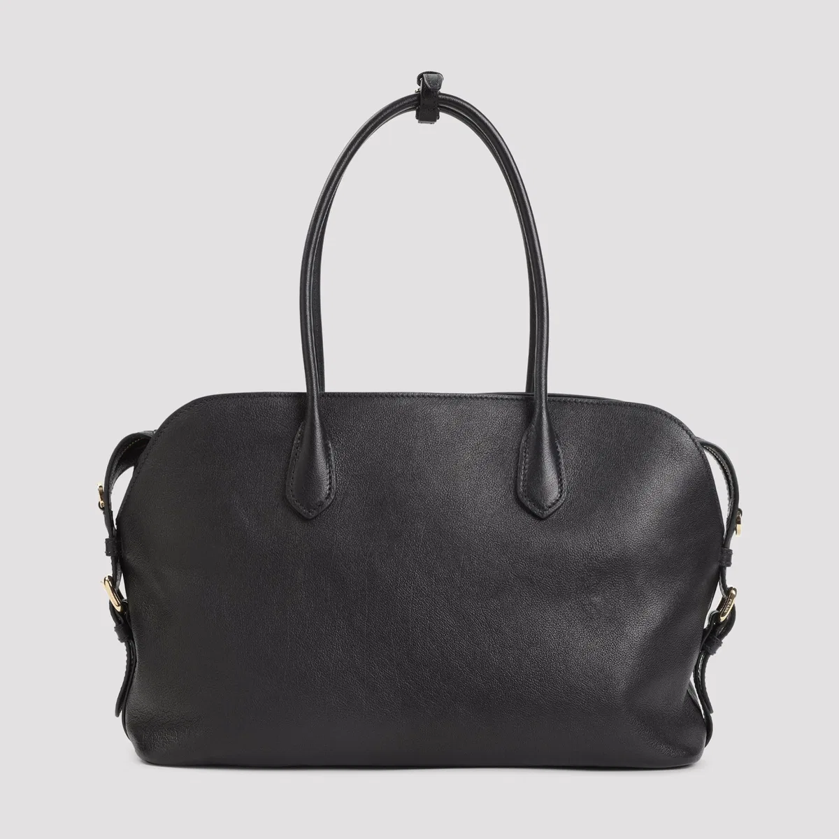 Prada Black Leather Shopping Bag