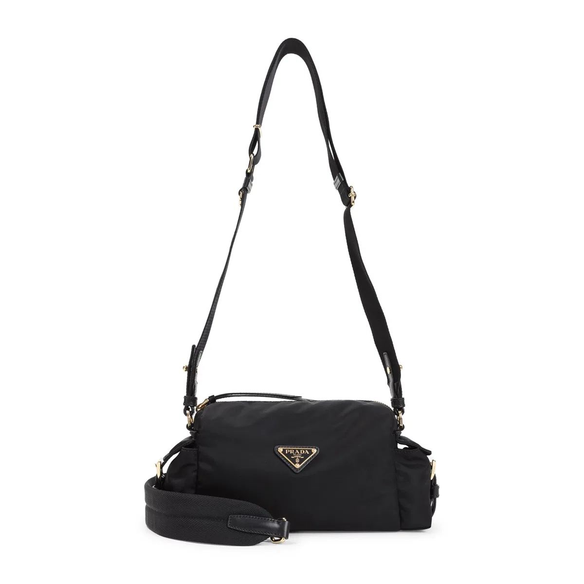 Prada Black Canvas Shoulder Bag
