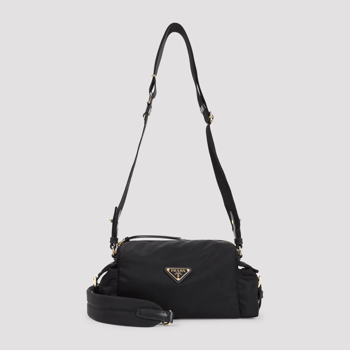 Prada Black Canvas Shoulder Bag