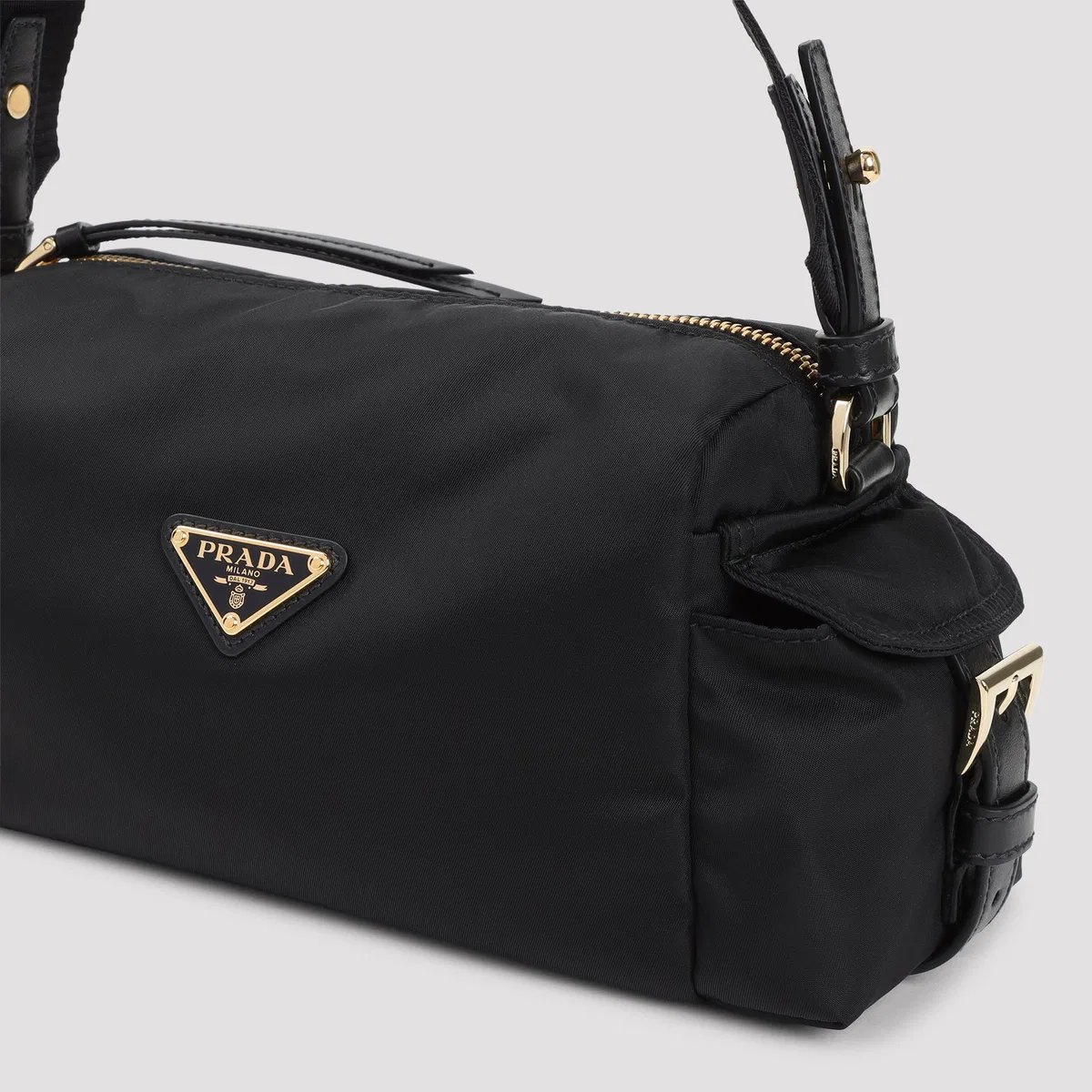 Prada Black Canvas Shoulder Bag